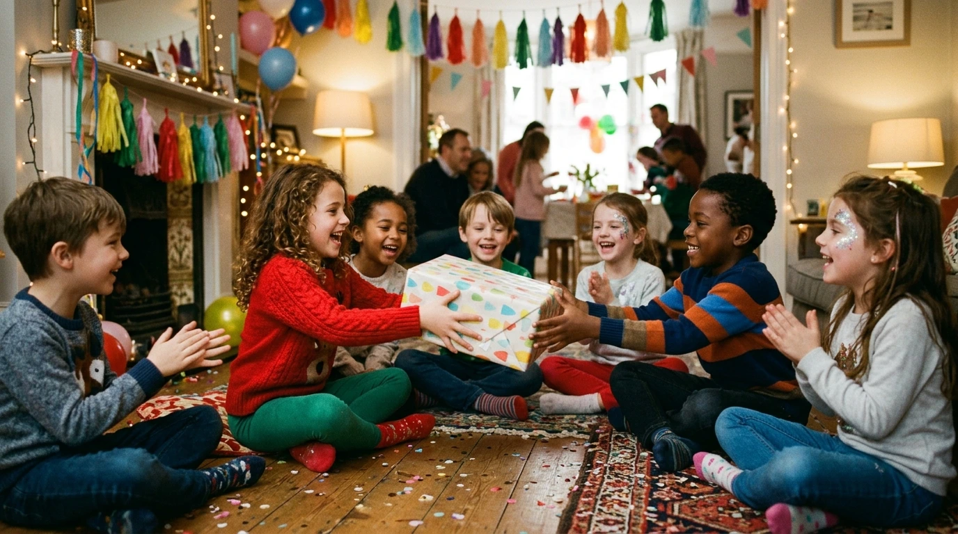 Bambini che giocano a una festa di compleanno